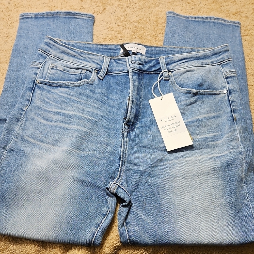 Zara Women's Straight Leg Jeans - Light Blue